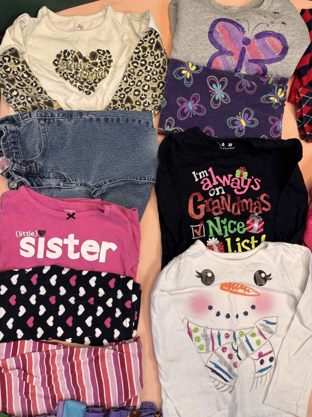 Toddler Girls 3T Fall Winter Clothing Bundle 22 Pc Lot SKU #800